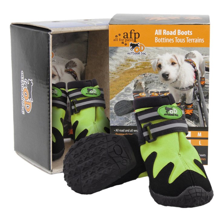 Outdoor Dog – All Road Boots – Hundeschuhe 4er Set – Grün – XS (7,50 € pro 1 Stück)
