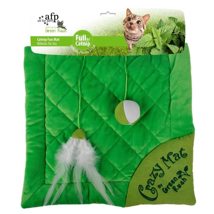 Green Rush – Crazy Cat Mat – Katzenmatte mit Katzenminze grün
