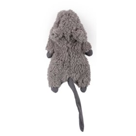 Cat toy made of lamb wool - Jumbo Crinkle Catnip Rodent - gray