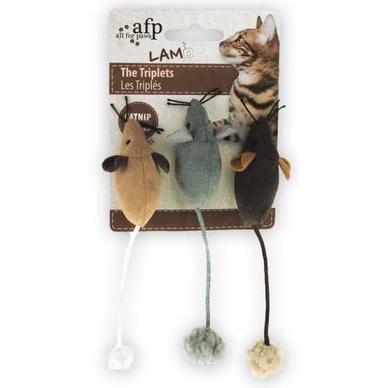 Cat Toys Variety Pack of 3 Fox / Mouse / Rabbit 
