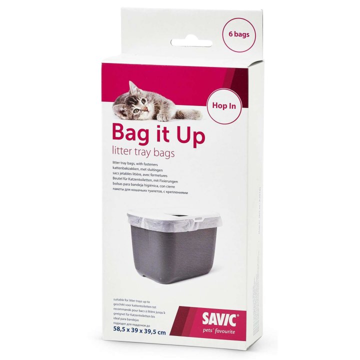 BAG IT UP Beutel für Katzentoilette HOP IN und ähnliche Toiletten – 6 Beutel