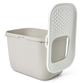 2er Sparpack cat toilet HOP IN entry from above beige with free toys