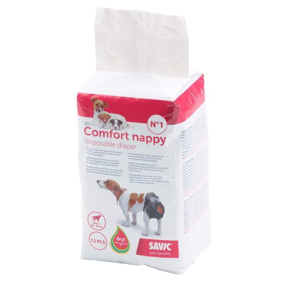 Hundewindel Einwegwindel Hunde Schutzhose Comfort Nappy Größe 1 (Taillenumfang: 32-42 cm)