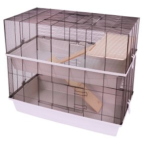 Mouse and hamster cage CARLOS with 2 floors and 7 mm wiring