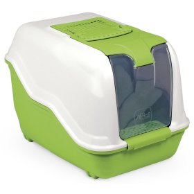 2-pack XXL litter box NETTA MAXI white-green with free cat toy