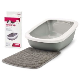 Deluxe Sparpack cat toilet with rim ASEO JUMBO + mattress...
