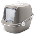 Savings package cat lavatory REINA with sieve + mattress + free cat toy warm gray-white