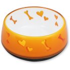 2er Sparpack dog bowl water and food bowl Dog Love Bowl with free toys orange, blue, pink