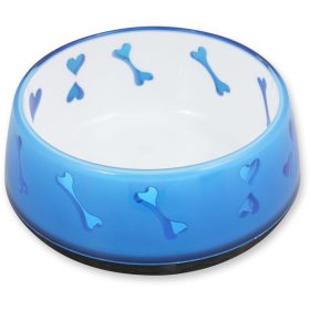 2er Sparpack dog bowl water and food bowl Dog Love Bowl 2 x 300 ml blue