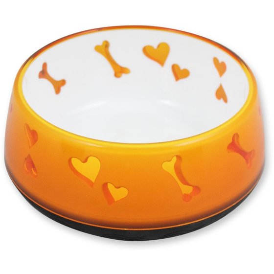 2er Sparpack dog bowl water and food bowl Dog Love Bowl 2 x 900 ml orange