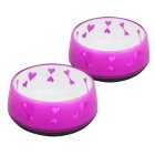 2er Sparpack dog bowl water and food bowl Dog Love Bowl 2 x 900 ml pink with free toys