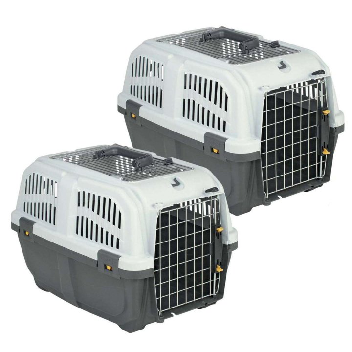 2er Sparpack Transportbox Hundebox Katzenbox SKUDO 1 OPEN mit gratis Katzenspielzeug (21,49 € pro 1 Stück)
