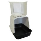 Savings package cat litter box EMILIO with large flap with filter, scattering spoon, mat