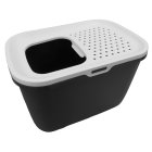 Savings pack cat toilet HOP IN dark gray + XXL spreading scoop + free cat toys