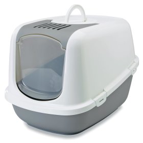 3er Sparpack XXL cat toilet NESTOR JUMBO white-grey with...