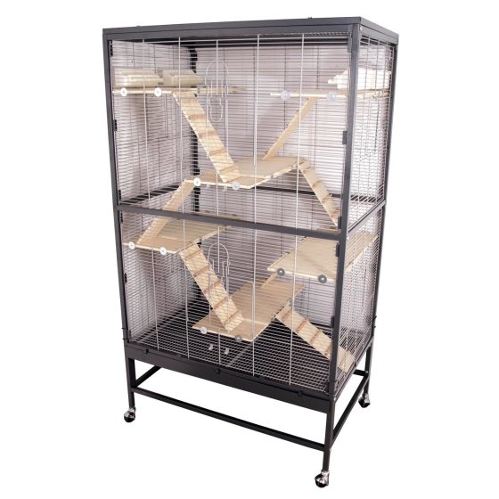 Rodent aviary Rodent cage MIAMI with complete wooden equipment 6 floors 7 ladders
