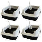 4er economy pack cat toilet cat litter MARCELLO with extra high rim + free cat tunnel
