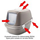 Zubehörset Katzentoilette REINA: Deckel, Schwingklappe, Filter, Griff, 4 Clipse