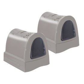 2-pack economy cat toilet with drawer carrying handle...