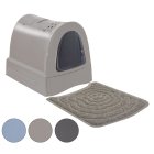 economy pack cat toilet with drawer carry handle storage compartment + mat