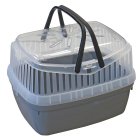 Transport box for small animals like hamsters, guinea pigs, rabbits etc. Grey