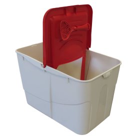 2-pack economy litter box Sofia Open with access from above Red + free toys