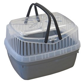 2 pcs. economy pack transport box for small animals like hamsters, guinea pigs, rabbits etc. 2 x grey