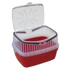 3-pack economy transport box for small animals like hamsters, guinea pigs, rabbits etc. 1 x grey + 2 x red