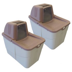 2er Sparpack Katzentoilette Katzenklo Sofia Close mit Einstieg von oben 2 x Beere