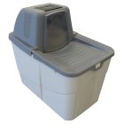 3-pack economy litter box Sofia Close with access from above 3 x grey + free mat