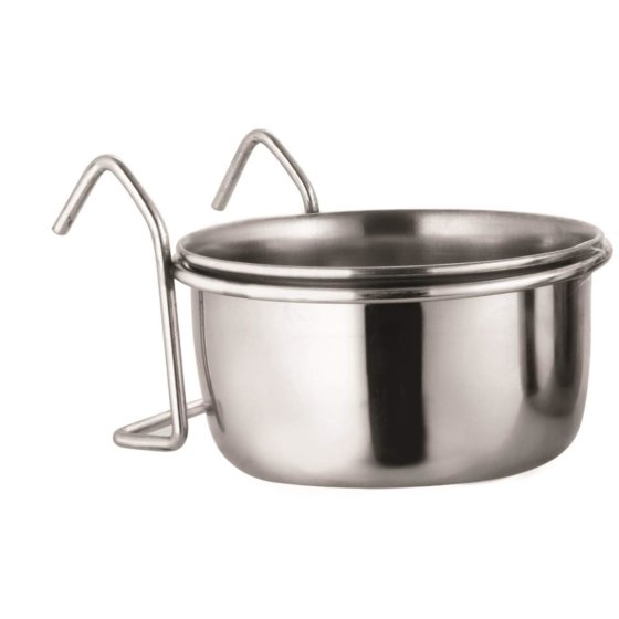 Universal bowl Food bowl Water bowl Stainless steel bowl to hang 900 ml - 15,5 cm
