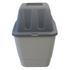 Litter box cat toilet Sofia Close with access from above and bonnet Grey-Beige