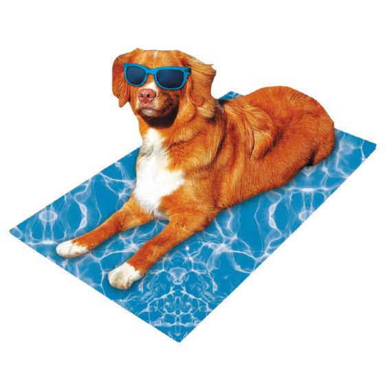Cooling mat for dogs, cooling dog blanket, cooling pad with wave pattern 50 x 40 cm