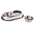 Feeding bowl Water bowl Feeding station Double bowl with 2 stainless steel bowls a 350 ml (B-WARE)