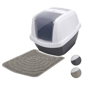 Economy pack cat litter tray Hooded litter tray with...