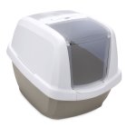 2-pack cat toilet litter box bonnet toilet white-grey + free toy
