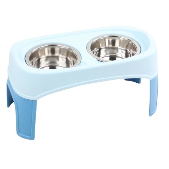 Feeding station dog bar feeding bowl incl. Eder steel bowls 2 x 750 ml