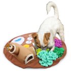 (B-WARE) Schnüffelteppich Schnüffelmatte Spielteppich Suchspiel für Hunde rund ca. 70 cm