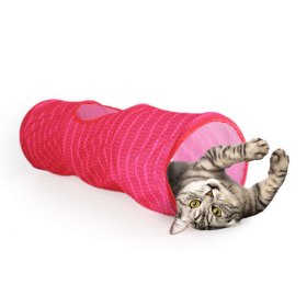 Rascheltunnel Play Tunnel Foldable Cat Tunnel pink or...