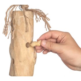 Vogelspielzeug Naturspielzeug Leckerchen Versteckspiel Stamm für Vögel aus Holz