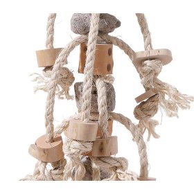 Bird Toy Parrot Toy Natural Toy made of Wood & Lava...
