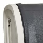 Designer-Retro Katzentoilette mit Schwingklappe, Filter und Schublade schwarz-weiss