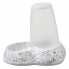 Feed dispenser feeding station feeding bowl with noble marble look 3.0 litres