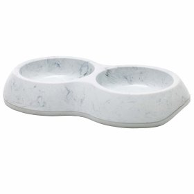 Non-slip food bowl feeding bowl in noble marble look 2 x...
