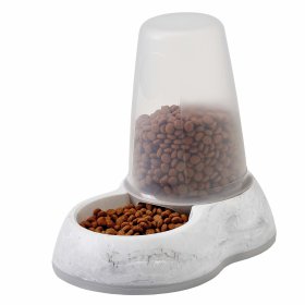 Sparpaket Katzentoilette Katzenklo Haubentoilette in Marmor-Optik + Futter- & Wasserspender je 1,5 Liter