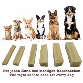 Käseknochen Kauknochen aus Hartkäse Käseknochen Kaustange Hundekäse M - 70 bis 85 g