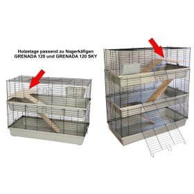 (2nd choice item) Wooden shelf Replacement shelf for rodent cage GRENADA 120 and GRENADA 120 SKY