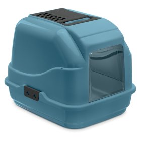 Recycling litter box Easy Cat hood litter box with filter and scoop in the lid