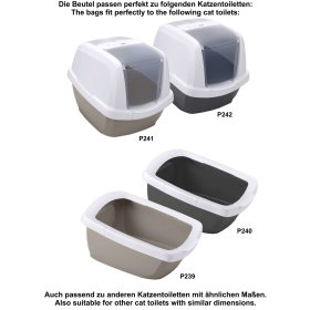 Bag for litter trays with flap and other bowl litter trays 6-pack