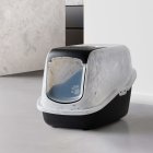 (2nd choice item) Modern cat litter tray hooded litter tray in beautiful marble look